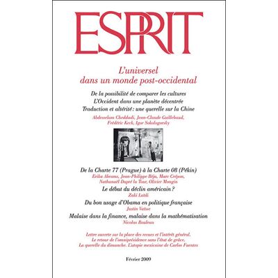 Esprit L'universel dans un monde post-occidental Esprit L'universel dans un monde post-occidental