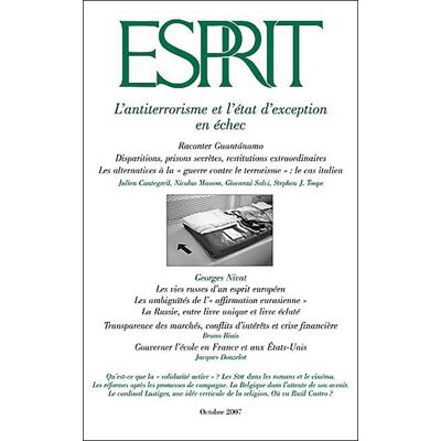 Esprit L'antiterrorisme et l'état d'exception en échec Esprit L'antiterrorisme et l'état d'exception en échec