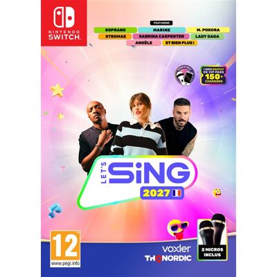 THQ Nordic Let's Sing Hits Français 2027 + 2 Micros Nintendo Switch THQ Nordic Let's Sing Hits Français 2027 + 2 Micros Nintendo Switch