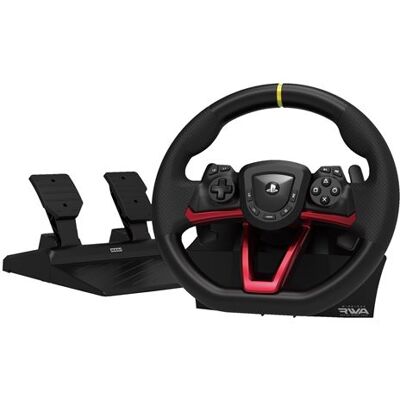 Hori Apex Draadloos racestuur voor PS5 PS4 PC Zwart en rood Hori Apex Draadloos racestuur voor PS5 PS4 PC Zwart en rood