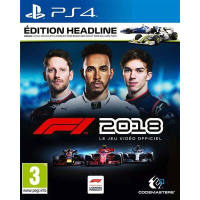 Codemasters F1 2018 Édition Headline PS4 Codemasters F1 2018 Édition Headline PS4