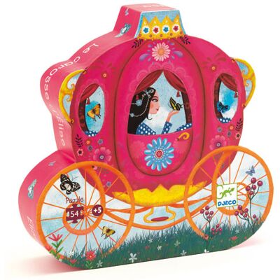 Djeco Le Carosse D'Elise - 54 Pcs* - Puzzel Djeco Le Carosse D'Elise - 54 Pcs* - Puzzel