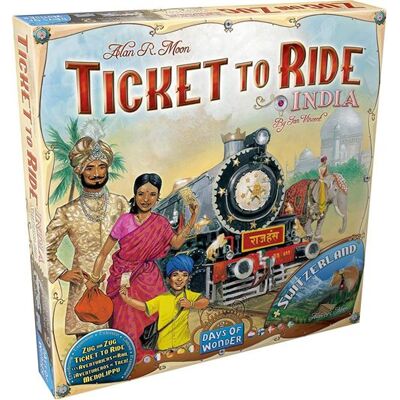 Asmodee AVENTURIERS DU RAIL / TICKET TO RIDE INDIA - SUISSE Asmodee AVENTURIERS DU RAIL / TICKET TO RIDE INDIA - SUISSE