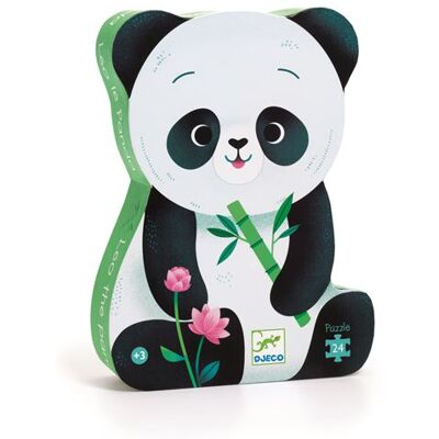 Kinderpuzzel Djeco Silhouet Panda 24 Stukjes - Puzzel Kinderpuzzel Djeco Silhouet Panda 24 Stukjes - Puzzel