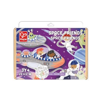 Hape Ruimteontdekking 2 in 1 puzzel Hape Ruimteontdekking 2 in 1 puzzel