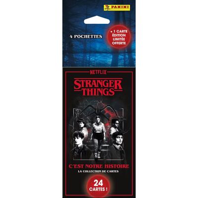 Verzamelkaart Panini Stranger Things Tc Blister 4 Zakjes + 1 Kaart In Beperkte Oplage Franstalige Versie - Gezelschapsspelen Verzamelkaart Panini Stranger Things Tc Blister 4 Zakjes + 1 Kaart In Beperkte Oplage Franstalige Versie - Gezelschapsspelen