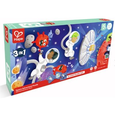 Hape Intergalactische 3 in 1 puzzel Hape Intergalactische 3 in 1 puzzel