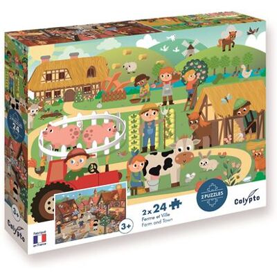 SentoSphère Sentosphere Boerderij En Stad Puzzel 2 Tot 24 Stukjes - Puzzel SentoSphère Sentosphere Boerderij En Stad Puzzel 2 Tot 24 Stukjes - Puzzel