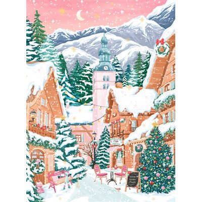 Alize Pieces & Peace Megève, Franse Alpen Minipuzzel 96 Stukjes - Puzzel Alize Pieces & Peace Megève, Franse Alpen Minipuzzel 96 Stukjes - Puzzel