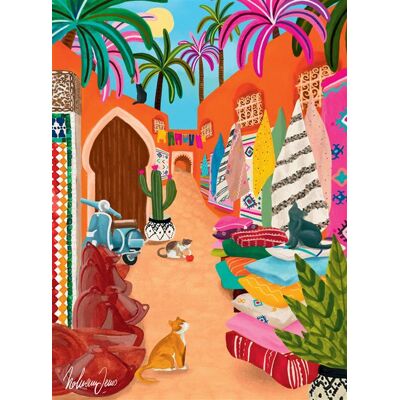 Alize Pieces & Peace Souk Van Marrakesh Minipuzzel 96 Stukjes - Puzzel Alize Pieces & Peace Souk Van Marrakesh Minipuzzel 96 Stukjes - Puzzel