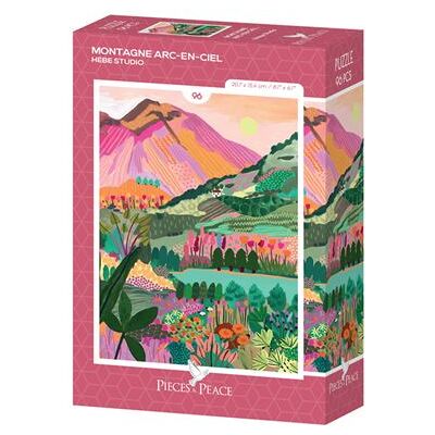 Alize Pieces & Peace Rainbow Mountain Minipuzzel 96 Stukjes - Puzzel Alize Pieces & Peace Rainbow Mountain Minipuzzel 96 Stukjes - Puzzel
