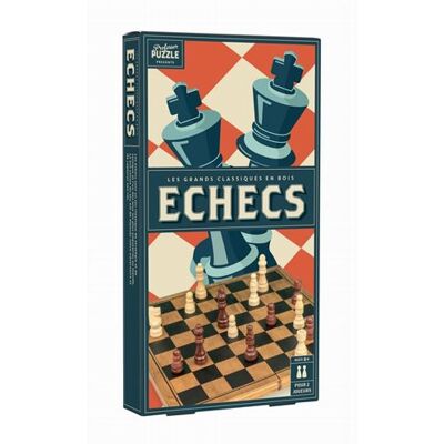 Klassiek spel Professor Puzzle Vintage houten schaakspel Franstalige Versie Klassiek spel Professor Puzzle Vintage houten schaakspel Franstalige Versie