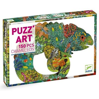Puzzel Djeco Puzz'art Kameleon 150 Stukjes - Puzzel Puzzel Djeco Puzz'art Kameleon 150 Stukjes - Puzzel