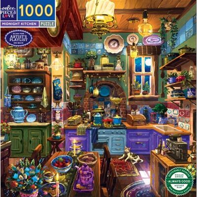 Eeboo Midnight Kitchen Puzzel 1000 stukjes Eeboo Midnight Kitchen Puzzel 1000 stukjes