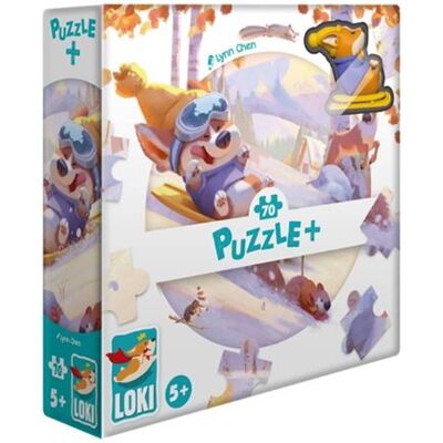 Puzzel+ 70 Stukjes Loki Gaat Sleeën - Puzzel Puzzel+ 70 Stukjes Loki Gaat Sleeën - Puzzel