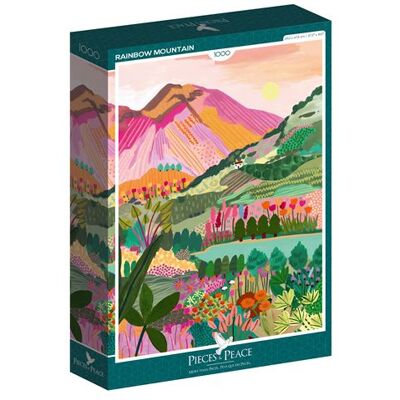 Alize Pieces & Peace Rainbow Mountain Puzzel 1000 stukjes Alize Pieces & Peace Rainbow Mountain Puzzel 1000 stukjes
