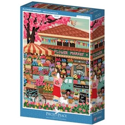 Alize Pieces & Peace Flower Market Puzzel 1500 stukjes Alize Pieces & Peace Flower Market Puzzel 1500 stukjes