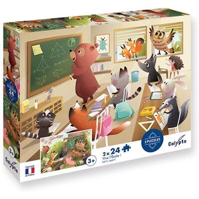 Sentosphère Leve De School Puzzels 2 X 24 Stukjes - Puzzel Sentosphère Leve De School Puzzels 2 X 24 Stukjes - Puzzel