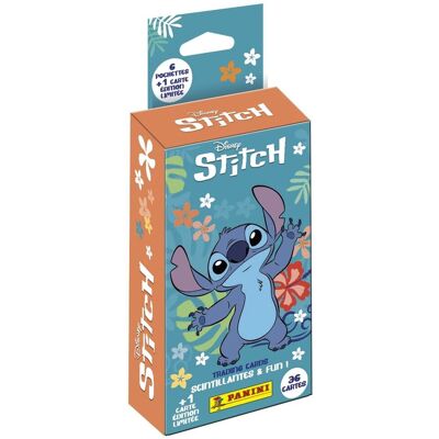 Panini Trading card Blister 6 hoezen en 1 kaart limited edition Stitch Willekeurig patroon Panini Trading card Blister 6 hoezen en 1 kaart limited edition Stitch Willekeurig patroon