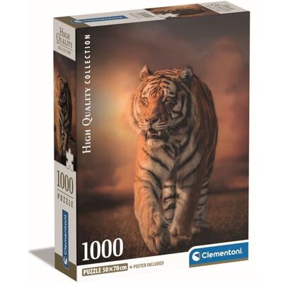 Clementoni Compacte puzzel van 1000 stukjes Tiger Clementoni Compacte puzzel van 1000 stukjes Tiger