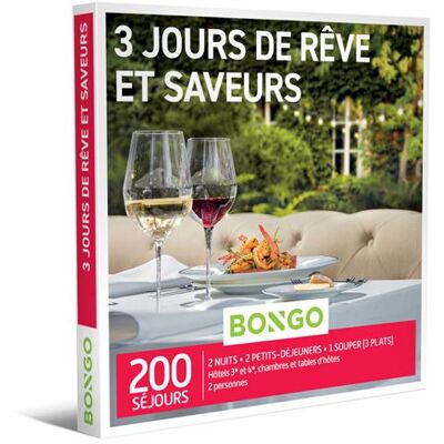 Cadeaubox BONGO 3 Jours de Rêve et Saveurs - FR Cadeaubox BONGO 3 Jours de Rêve et Saveurs - FR