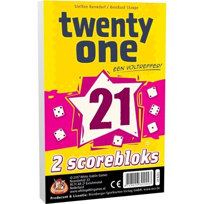 White Goblin Games Gezelschapsspel Twenty One (21): bloks White Goblin Games Gezelschapsspel Twenty One (21): bloks