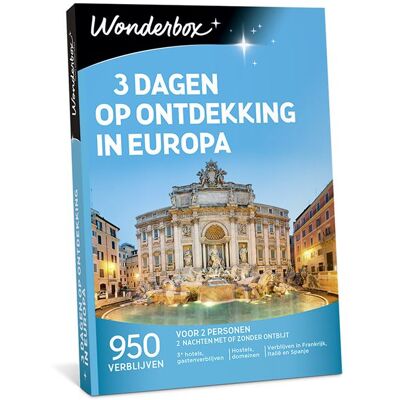 Cadeaubox Wonderbox 3 Dagen Op Ontdekking In Europa - NL Cadeaubox Wonderbox 3 Dagen Op Ontdekking In Europa - NL