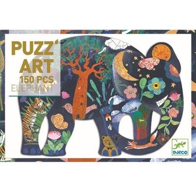 Puzzel 150 stukjes Olifant Puzz'art Djeco Puzzel 150 stukjes Olifant Puzz'art Djeco