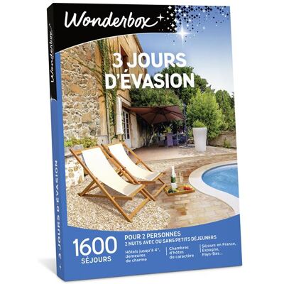 Cadeaubox Wonderbox 3 Jours D'Évasion FR Cadeaubox Wonderbox 3 Jours D'Évasion FR