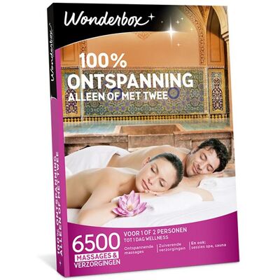 Cadeaubox Wonderbox 100% Ontspanning Alleen Of Met Twee - NL Cadeaubox Wonderbox 100% Ontspanning Alleen Of Met Twee - NL