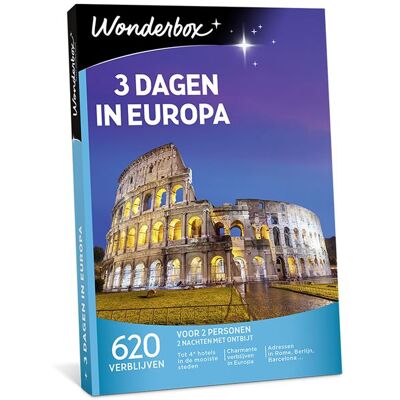 Cadeaubox Wonderbox 3 Dagen In Europa - NL Cadeaubox Wonderbox 3 Dagen In Europa - NL