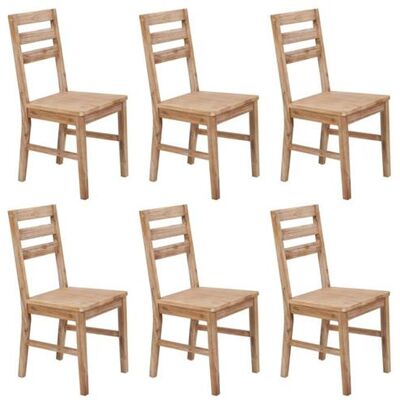 vidaXL 6x Bois d'Acacia Massif Chaise de Salle à Manger Chaise de Cuisine vidaXL 6x Bois d'Acacia Massif Chaise de Salle à Manger Chaise de Cuisine