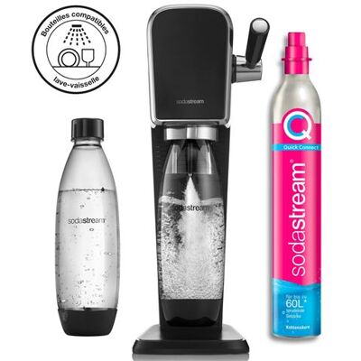 Sodastream Frisdrank- en bruiswatermachine Pack Art Black met 2 Fuse flessen Sodastream Frisdrank- en bruiswatermachine Pack Art Black met 2 Fuse flessen