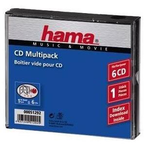 Hama CD Multipack - CD jewel case voor opslag -capaciteit: 6 CD - zwart, transparant Hama CD Multipack - CD jewel case voor opslag -capaciteit: 6 CD - zwart, transparant