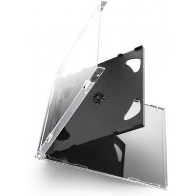 MediaRange - CD jewel case voor opslag -capaciteit: 2 CD/DVD (pak van 100) MediaRange - CD jewel case voor opslag -capaciteit: 2 CD/DVD (pak van 100)