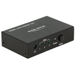 Delock HDMI UHD Switch 3 x HDMI in > 1 x HDMI out 4K - Video/audio-schakelaar - 3 x HDMI - desktop Delock HDMI UHD Switch 3 x HDMI in > 1 x HDMI out 4K - Video/audio-schakelaar - 3 x HDMI - desktop