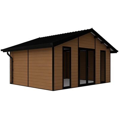 Unique Tuinstudio in composiethout van 26 m² - dikte 28 mm - Natuurlijk donker NEBULA - Natuurlijk donker Unique Tuinstudio in composiethout van 26 m² - dikte 28 mm - Natuurlijk donker NEBULA - Natuurlijk donker
