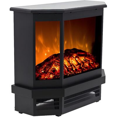 Unique Elektrische sfeerkachel ETNA - L55,8 x D22,5 x H51,6 cm - Zwart - Zwart Unique Elektrische sfeerkachel ETNA - L55,8 x D22,5 x H51,6 cm - Zwart - Zwart