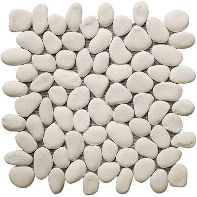 Unique Mozaïektegels vloer en muur OLA van natuurlijke kiezel - Crème - Pak van 1m² - Crème Unique Mozaïektegels vloer en muur OLA van natuurlijke kiezel - Crème - Pak van 1m² - Crème