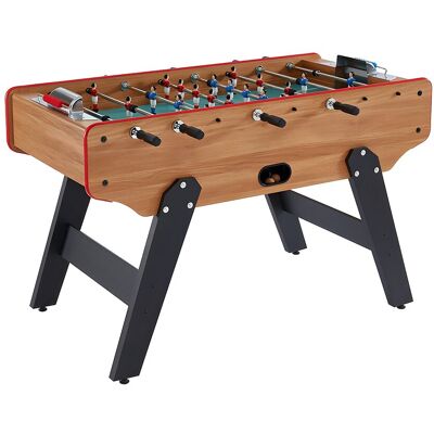 Unique Tafelvoetbaltafel in MDF met eikenhouten look - B153 x D77,6 x H96 cm - Licht naturelkleur - PAULO - Natuurlijk licht Unique Tafelvoetbaltafel in MDF met eikenhouten look - B153 x D77,6 x H96 cm - Licht naturelkleur - PAULO - Natuurlijk licht