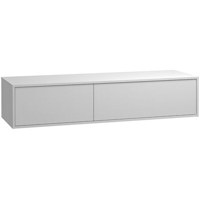 Unique Zwevend wastafelmeubel - Wit - 150 cm - ISAURE - Wit Unique Zwevend wastafelmeubel - Wit - 150 cm - ISAURE - Wit