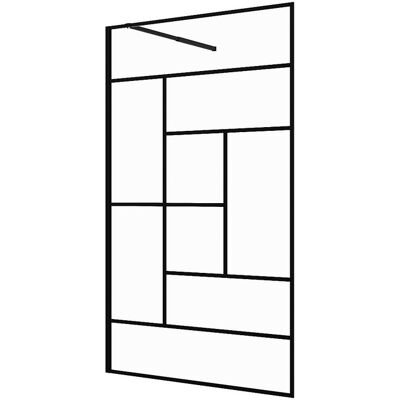 Unique Inloopdouchewand industriële stijl SEFANA - 120x200 cm - zwart - Zwart Unique Inloopdouchewand industriële stijl SEFANA - 120x200 cm - zwart - Zwart