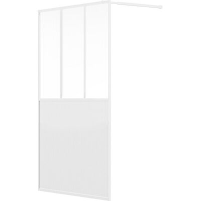 Unique Italiaanse douchewand met werkplaatsstijl - Mat wit - 120 x 200 cm - URBANIK - Wit Unique Italiaanse douchewand met werkplaatsstijl - Mat wit - 120 x 200 cm - URBANIK - Wit