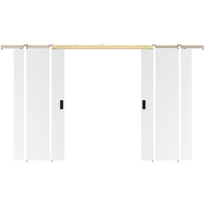 Unique Dubbele schuifdeur met klamplaagsysteem - 2 x H205 x L73 cm - Mdf + Pvc - Wit - VARIN II - Wit Unique Dubbele schuifdeur met klamplaagsysteem - 2 x H205 x L73 cm - Mdf + Pvc - Wit - VARIN II - Wit