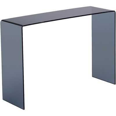 Unique Consoletafel van gebogen gehard gerookt glas - Zwart - ALONZO - Transparant, Zwart Unique Consoletafel van gebogen gehard gerookt glas - Zwart - ALONZO - Transparant, Zwart