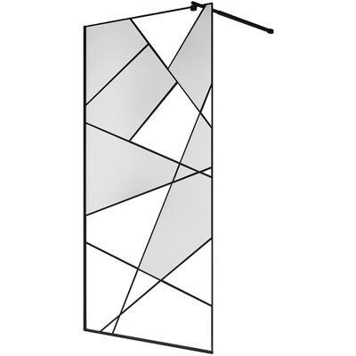 Unique Grafische Italiaanse douchewand - Mat zwart - 100 x 200 cm - TRISEO - Zwart Unique Grafische Italiaanse douchewand - Mat zwart - 100 x 200 cm - TRISEO - Zwart