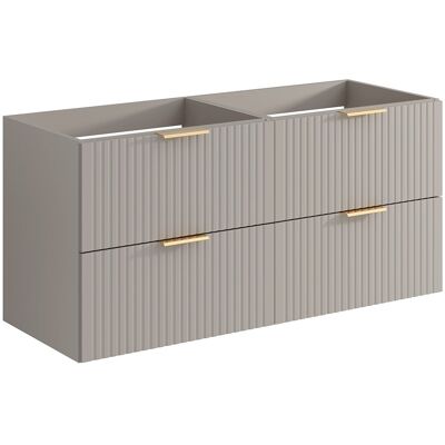 Unique Geribbeld hangmeubel onder wastafel - Beige - L120 cm - ZEVARA - Beige Unique Geribbeld hangmeubel onder wastafel - Beige - L120 cm - ZEVARA - Beige