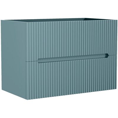 Unique Zwevend onderkastje met streeppatroon hemelsblauw - 80 cm - PAVANI - Blauwe lucht Unique Zwevend onderkastje met streeppatroon hemelsblauw - 80 cm - PAVANI - Blauwe lucht