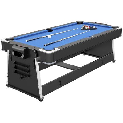 Unique Draaibare 4-in-1 multifunctionele speeltafel - B203 x D111,5 x H81,3 cm - Mat zwart - SEBASTIAN - Zwart Unique Draaibare 4-in-1 multifunctionele speeltafel - B203 x D111,5 x H81,3 cm - Mat zwart - SEBASTIAN - Zwart
