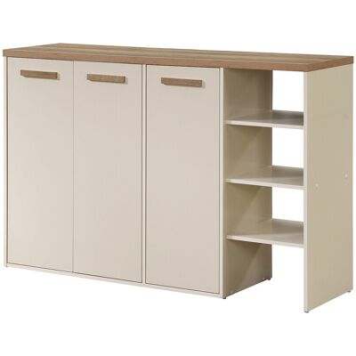 Unique Schoenenmeubel met 3 deuren en 3 nissen - Beige en Licht Naturel - SKAIDO - Beige, Natuurlijk licht Unique Schoenenmeubel met 3 deuren en 3 nissen - Beige en Licht Naturel - SKAIDO - Beige, Natuurlijk licht